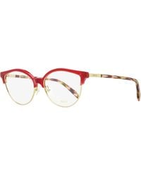 PUCCI - Pucci Oval Brow-Line Eyeglasses Ep5259 066- 55Mm Plastic (Acetate)/Metal - Lyst