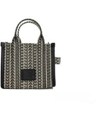 Marc Jacobs - The Monogram Mini Tote Woven Jacquard Canvas Crossbody Handbag - Lyst