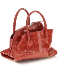 The Attico - Handbag La Passeggiata Mini Croc-Effect Leather Calf Handbags - Lyst