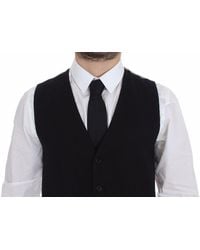 Dolce & Gabbana - Cotton Dress Vest Blazer Jacket Silk - Lyst