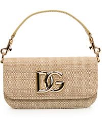 Dolce & Gabbana - Raffia Shoulder Bag - Lyst