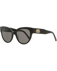 Balenciaga - Oval Sunglasses Bb0050S 001- 55Mm Plastic (Acetate) - Lyst