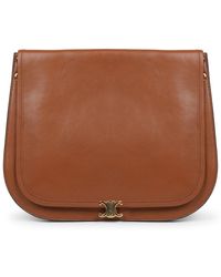 Celine - Shoulder Bag Besace Triomphe Leather Lamb - Lyst
