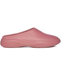 Prada - Dark Rubber Slippers - Lyst