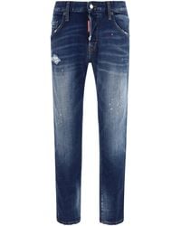 DSquared² - Distressed Skater Jeans Cotton; Elastane - Lyst