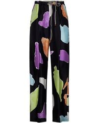 Alysi - Drawstring All-Over Patterned Trousers - Lyst