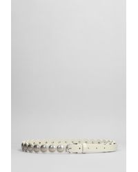 Isabel Marant - Giavi Belts In Grey Leather - Lyst