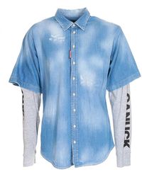 DSquared² - Cotton Denim Shirt - Lyst