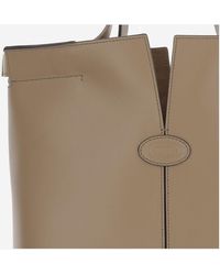 Tod's - Small Calfskin Folio Bag Shoulder - Lyst