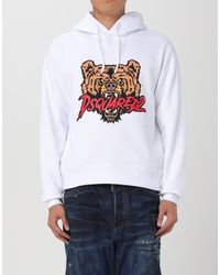 DSquared² - Angry Bear Logo Cool Fit Hoodie Clothing Knitwear - Lyst