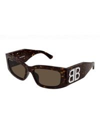 Balenciaga - Sunglasses Rectangle Full Rim, Tortoise Frame And Lens Bb0360S002 - Lyst