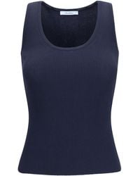 Max Mara - Ribbed Jersey Tank Top - Lyst