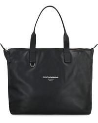 Dolce & Gabbana - Leather Shopper Bag - Lyst