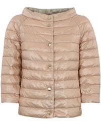 Herno - Reversible Down Jacket With 3/4 Sleeves - Lyst