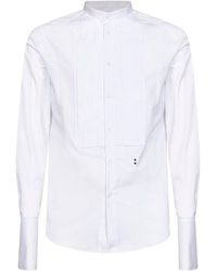 Fendi - Cotton Poplin Slim-Fit Shirt With Front Plastron - Lyst