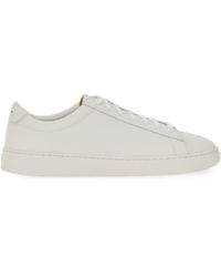 BOSS - Grained Leather Sneaker - Lyst