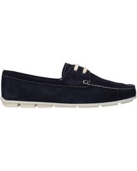Prada - Suede Loafers - Lyst