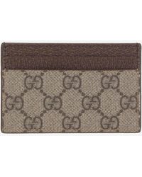 Gucci - Two-Tone Gg Card Holder Polyurethane Wallets & Cardholders - Lyst