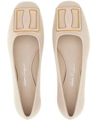Ferragamo - Chunky-Buckle Ballerina Flats - Lyst