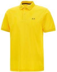 Sun 68 - Solid Piquet Cotton Polo Shirt - Lyst