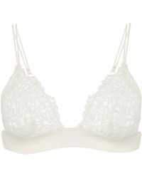 La Perla - Off- Triangle Bra With Macramé Cfi906335 Clothing - Lyst