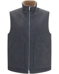 Lardini - Wool And Cashmere Vest Blazers E Vests - Lyst