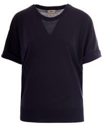 Herno - Glam Knit Effect T-Shirt - Lyst