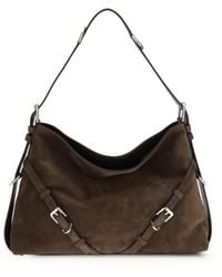 Givenchy - Medium Voyou Shoulder Bag Glossy Leather Calf Suede - Lyst