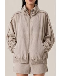 Brunello Cucinelli - Coffee Cotton Zip Front Jacket Clothing - Lyst