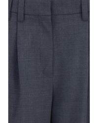 Brunello Cucinelli - Tropical Wool Pants Grigio Lignite - Lyst