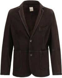 D'Amico - Single-Breasted Jacket Suede Lamb Ovis Aries Blazers E Vests - Lyst