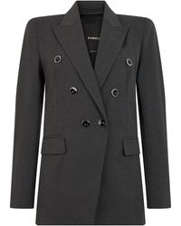 Pinko - Double-Breasted Jacket Viscose Blazers - Lyst