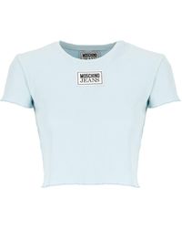 Moschino - Jeans Lettuce Hem Cropped T-Shirt - Lyst