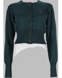 Vivienne Westwood - Bea Cropped Cardigan Cotton Cashmere Sweater - Lyst