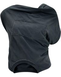 Maison Margiela - Asymmetric Draped Jersey Top Cotton - Lyst