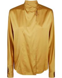 Forte Forte - Heavy Stretch Silk Satin Kimono Shirt - Lyst