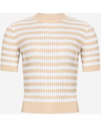 Patou - Cotton Sweater With Striped Pattern - Lyst