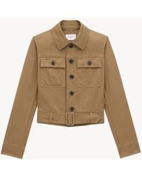 Saint Laurent - Saint Laurent Belted Utility Jacket - Lyst