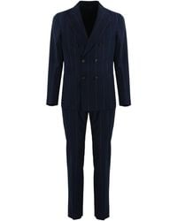 Eleventy - Double-Breasted Pinstripe Suit - Lyst