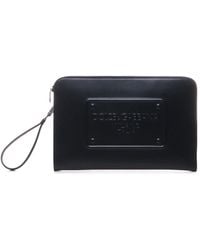 Dolce & Gabbana - Milano Logo Embossed Large Pouch - Lyst