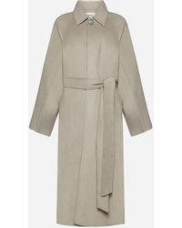 Ami Paris - Wool And Cashmere Coat - Lyst