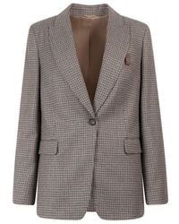Brunello Cucinelli - Wool Tailored Blazer - Lyst
