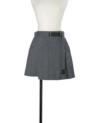 Sacai - Short De Tailleur Suiting Gris - Lyst