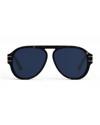 Dior - Sunglasses Aviator Full Rim, Dark Frame And Lens Signaturea1U20B0 - Lyst