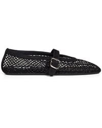 Alaïa - Ballet Flats Lamé Suede - Lyst