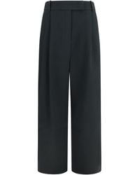 Giorgio Armani - High-Waisted Wide-Leg Tailored Pants Silk - Lyst