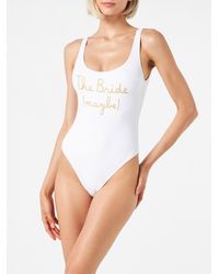 Mc2 Saint Barth - One Piece Swimsuit With The Bride (Maybe) Embroidery - Lyst