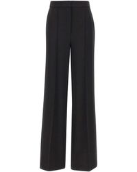 Elisabetta Franchi - Crepe Wide-Leg Trousers Polyester - Lyst