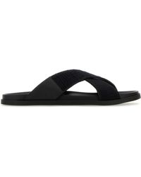 Givenchy - Leather And Cotton Slippers - Lyst