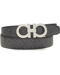 Ferragamo - Reversible And Adjustable Gancini Belt Calf Leather Bos Taurus E Braces - Lyst